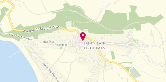 Plan de Agence Immobiliere F. Labadie, 25 place Pierre le Jaudet, 50530 Saint-Jean-le-Thomas