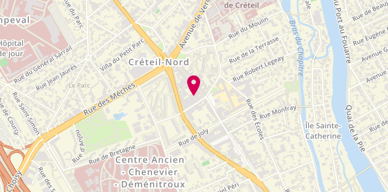 Plan de Creteil Vajou Immobilier, Parking Brossolette 3H Gratuites
9 Pass. De l'Image Saint-Martin, 94000 Créteil