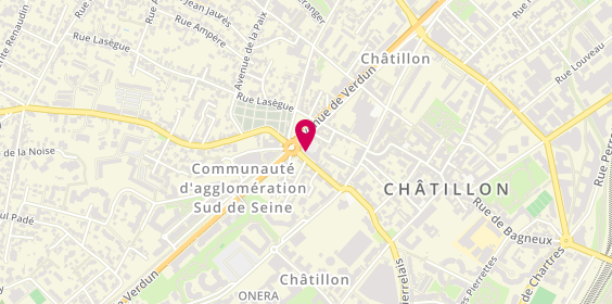 Plan de Agence immobilière Acor Immobilier Châtillon, 14 Rue Pierre Brossolette, 92320 Châtillon