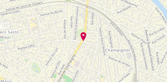 Plan de Orpi Agences No1, 82 Boulevard de Champigny, 94210 Saint-Maur-des-Fossés