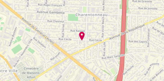 Plan de Angle 2 Rue immobilier, 44 Rue Cécile, 94700 Maisons-Alfort