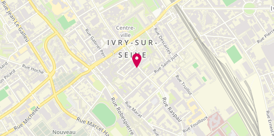 Plan de Century 21 Raspail, 12 Rue Raspail, 94200 Ivry-sur-Seine