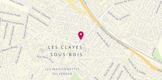 Plan de Agence de la Poste, 1 Bis Rue Maurice Jouet, 78340 Les Clayes-sous-Bois