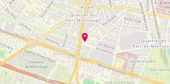 Plan de Bertrand Nicolas conseiller immobilier IAD, 55 Rue Beaunier, 75014 Paris