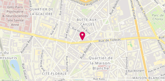 Plan de Agence immobilière l'Adresse Paris 13 Butte-aux-Cailles, 196 Rue de Tolbiac, 75013 Paris