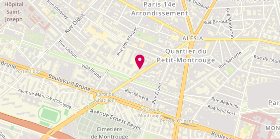 Plan de Autour de Toits, 48 avenue Jean Moulin, 75014 Paris