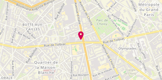 Plan de Abeille Immobilier, 76 avenue d'Italie, 75013 Paris