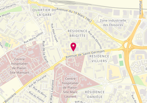 Plan de FONCIA | Agence Immobilière | Achat-Vente | Plaisir | Avenue de SaintGermain, 3 avenue de Saint-Germain, 78370 Plaisir