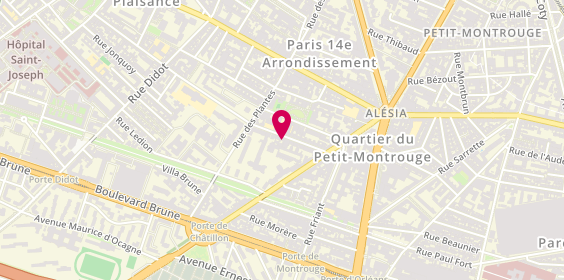 Plan de Geralpha Gestion, 9 Bis Rue Antoine Chantin, 75014 Paris
