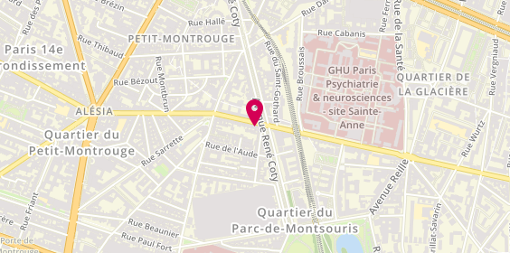 Plan de JFL Conseil, 13 Rue d'Alésia, 75014 Paris