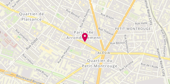 Plan de Centrale Immobilière de Paris, 84 Rue d'Alésia, 75014 Paris