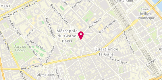 Plan de Cabinet Jeandin Immobilier, 11 Rue Jeanne d'Arc, 75013 Paris