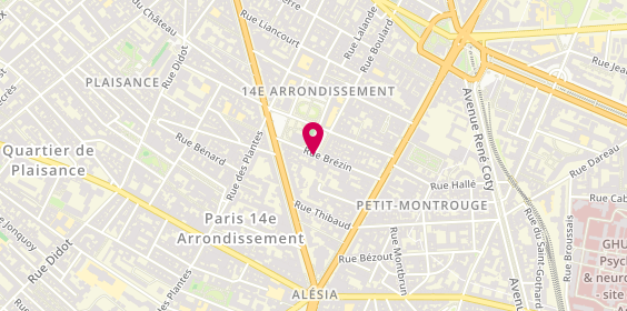 Plan de J.M.C Immobilier Sté, 21 Rue Brézin, 75014 Paris
