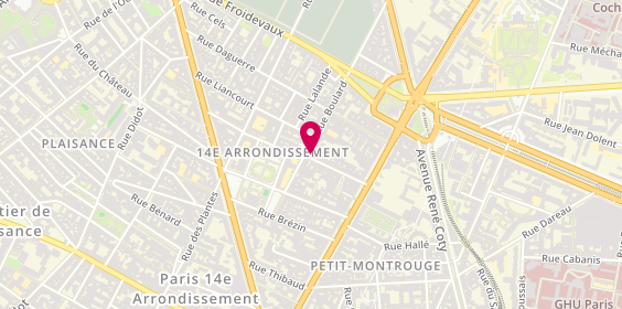Plan de L'Adresse, 33 Rue Boulard, 75014 Paris
