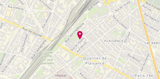 Plan de G.P.T.I, 120 Rue de l'Ouest, 75014 Paris