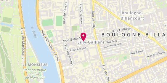 Plan de E.I.B.B Etude Immobilière de Boulogne Billancourt, 86 Rue de Bellevue, 92100 Boulogne-Billancourt