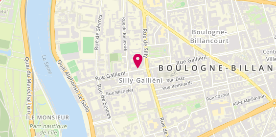 Plan de Immobilière 3F Agence des Hauts-de-Seine, 176 Bis Rue Gallieni, 92100 Boulogne-Billancourt