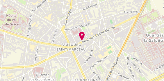 Plan de Paris Ouest Immobilier et Cie, 78 Saint Marcel, 75005 Paris
