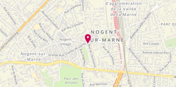 Plan de Agentys Nogent, 156 grande Rue Charles de Gaulle, 94130 Nogent-sur-Marne