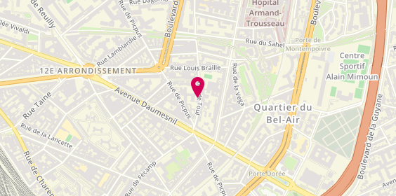 Plan de CHAUMET Danielle, 15 Rue de Toul, 75012 Paris