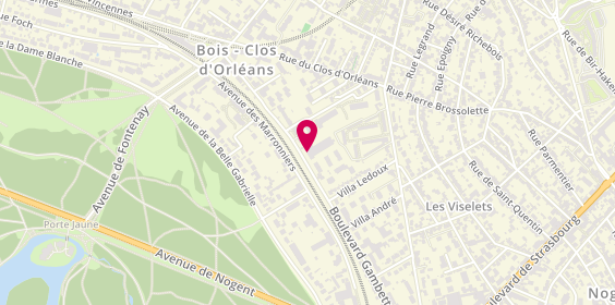 Plan de Pariseko Etxea, 80-86 Boulevard Gambetta, 94130 Nogent-sur-Marne