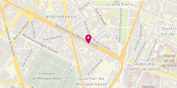Plan de Century21 Actif Immobilier Vavin-Raspail-Montparnasse-Port-Royal, 136 Boulevard du Montparnasse, 75014 Paris