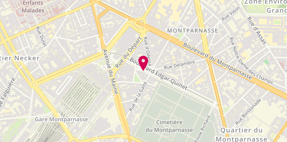 Plan de Alain Rousseau Immobilière Comine, 15 Boulevard Edgar Quinet, 75014 Paris