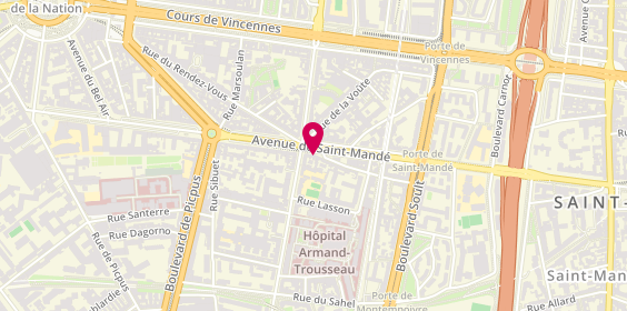 Plan de 2ème Avenue Agence Immobilière, 90 avenue de Saint-Mandé, 75012 Paris