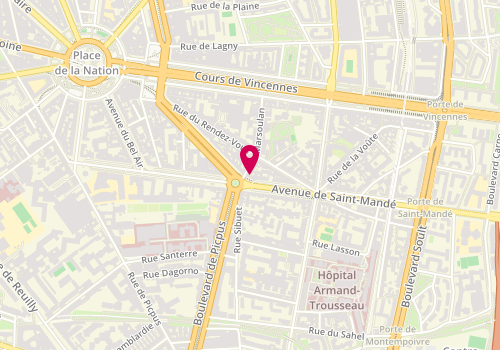 Plan de Laforêt Immobilier, 2 Rue Marsoulan, 75012 Paris