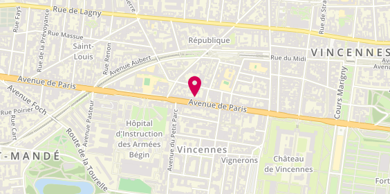 Plan de Groupe City Gestion, 72 avenue de Paris, 94300 Vincennes