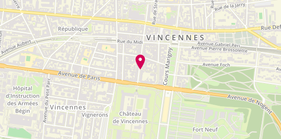Plan de Agence immobilière IMMOBILIERE CHARLES V - Vincennes, 10 avenue du Château, 94300 Vincennes