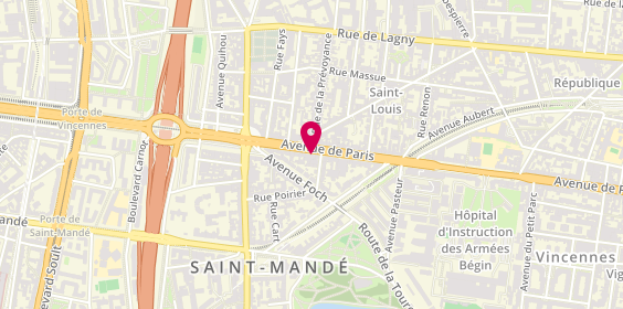 Plan de Anselimmo, 113 avenue de Paris, 94160 Saint-Mandé