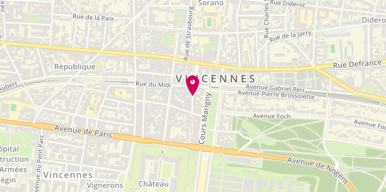 Plan de ABC Immobilier, 62 Rue Raymond du Temple, 94300 Vincennes