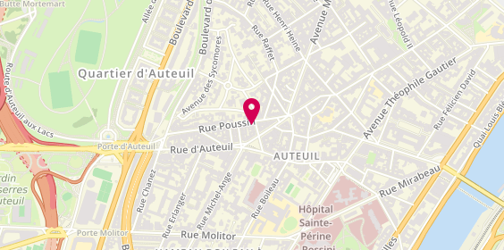 Plan de Vaneau 16ème Auteuil - Passy, 9 Rue Poussin, 75016 Paris