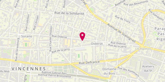 Plan de Agence Vincennes Immo, 5 Rue Guynemer, 94300 Vincennes