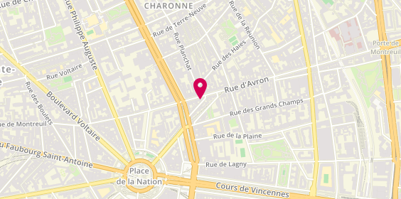 Plan de Laforet Immobilier, 10 Rue d'Avron, 75020 Paris