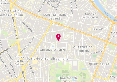 Plan de Manderley Paris, 2 place Saint-Sulpice, 75006 Paris