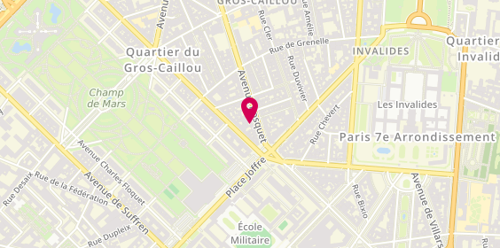 Plan de District Champ de Mars, 56 avenue Bosquet, 75007 Paris