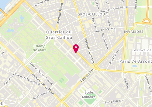 Plan de Immobilière Champ de Mars, 64 avenue de la Bourdonnais, 75007 Paris