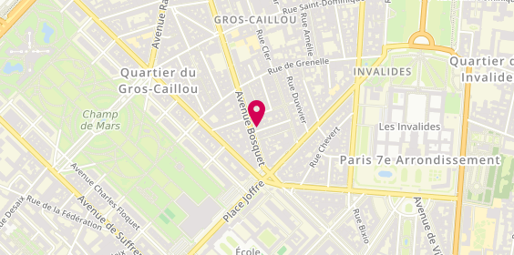 Plan de Vaneau 7ème Champ de Mars, 69 avenue Bosquet, 75007 Paris