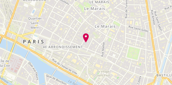 Plan de Thibault Chanel Immobilier Marais, 14 Rue du Roi de Sicile, 75004 Paris