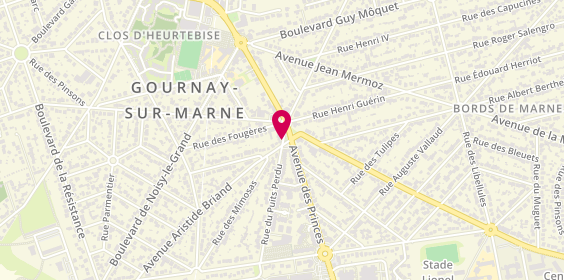 Plan de Agence Pierrat, 6 place Churchill, 93460 Gournay-sur-Marne