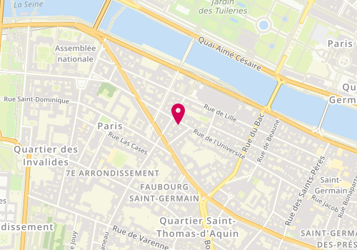 Plan de OPTIREAL, Conseil en Immobilier de Bureaux et Murs de Boutiques, 57 Rue de l'Université, 75007 Paris