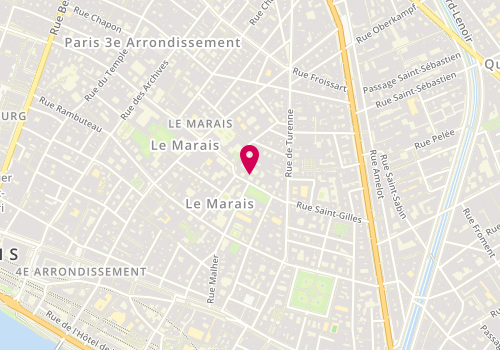 Plan de Hôtel de Croisilles, 12 Rue du parc Royal, 75003 Paris