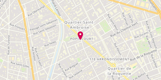 Plan de AMG Gestion, 59 Rue Popincourt, 75011 Paris