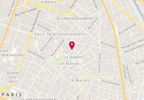 Plan de Christine Arnoux Immobilier, 7 Charlot, 75003 Paris