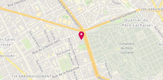 Plan de FACQUEUR Denis Robert Roger, 59 Boulevard de Ménilmontant, 75011 Paris