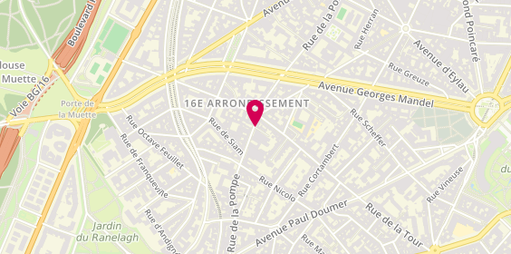 Plan de F.petitjean & Associés, 56 Rue de la Pompe, 75016 Paris
