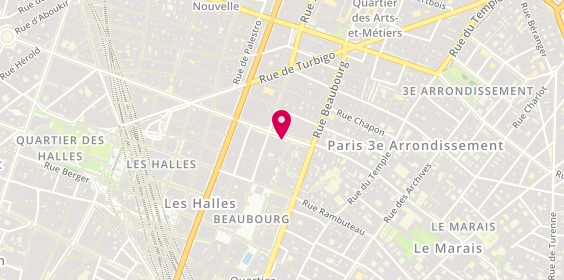 Plan de Agence immobilière Cabinet Sandra Mouyal Paris, 15 Rue du Grenier-Saint-Lazare, 75003 Paris