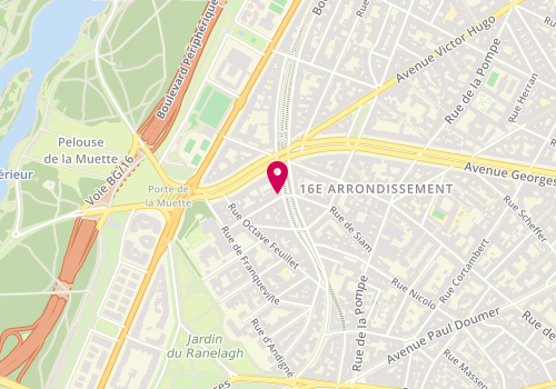 Plan de Belleroche, 2 Rue Eugène Labiche, 75116 Paris